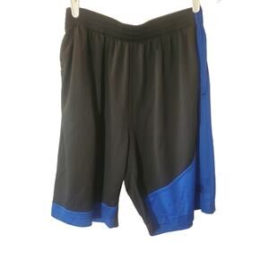 Jordan Dri-Fit Mens Black Blue Pull-On Athletic Basketball Casual Shorts Size XL